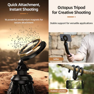 Telesin Flexible Magnetic Tripod for Phone ขาตั้งกล้องแม่เหล็กแบบยืดหยุ่น สำหรับโทรศัพท์