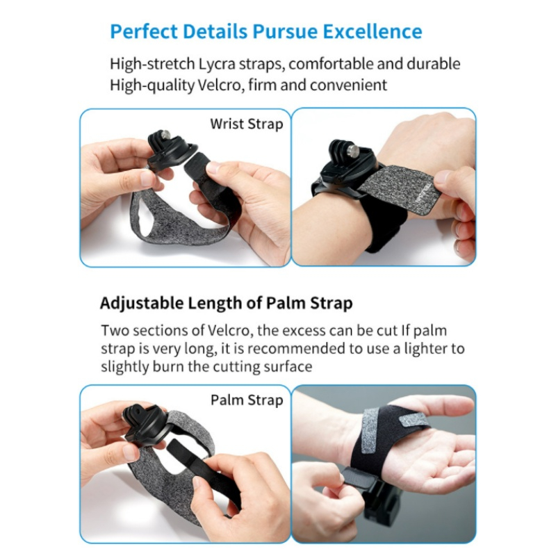 Telesin Wrist Strap - Upgrated Version 360 degree rotary สำหรับ GOPROทุกรุ่น,DJI Action 5Pro/4/3,Insta360
