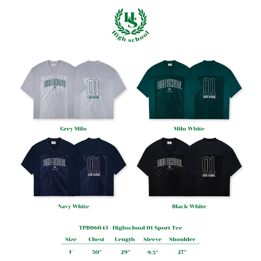 Highschool -TPB06043 เสื้อสปอร์ต Highschool 01 Sport Tee