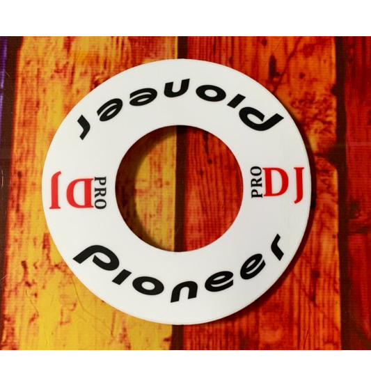 สติกเกอร์ สีขาวลาย Pioneer Size M สำหรับ ddj sr1,2 ddj rr ddj sx1,2,3 ddj rr ddj 800 xdj -rx2