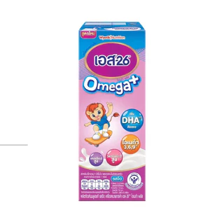 UHT S-26 Omega Plus สูตร 3 โอเมก้า กล่องม่วง ( นมกล่องยูเอชที เอส26 โอเมก้า พลัส สีม่วง สูตร 3 ยกลัง36 กล่องรสจืด )