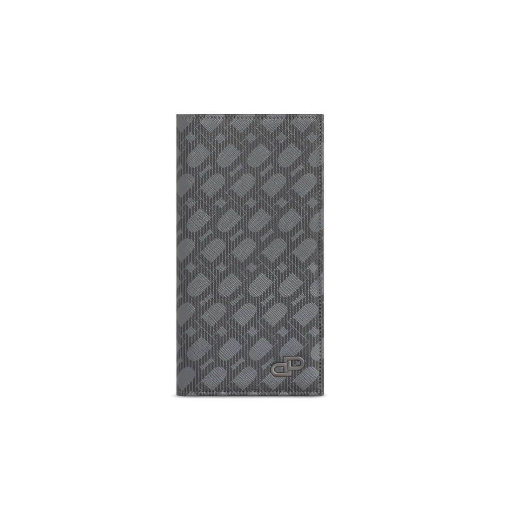 DAPPER กระเป๋าสตางค์ DP Interlock Monogram Breast Pocket Wallet สีดำลาย (BWM/BK/1135PP2)