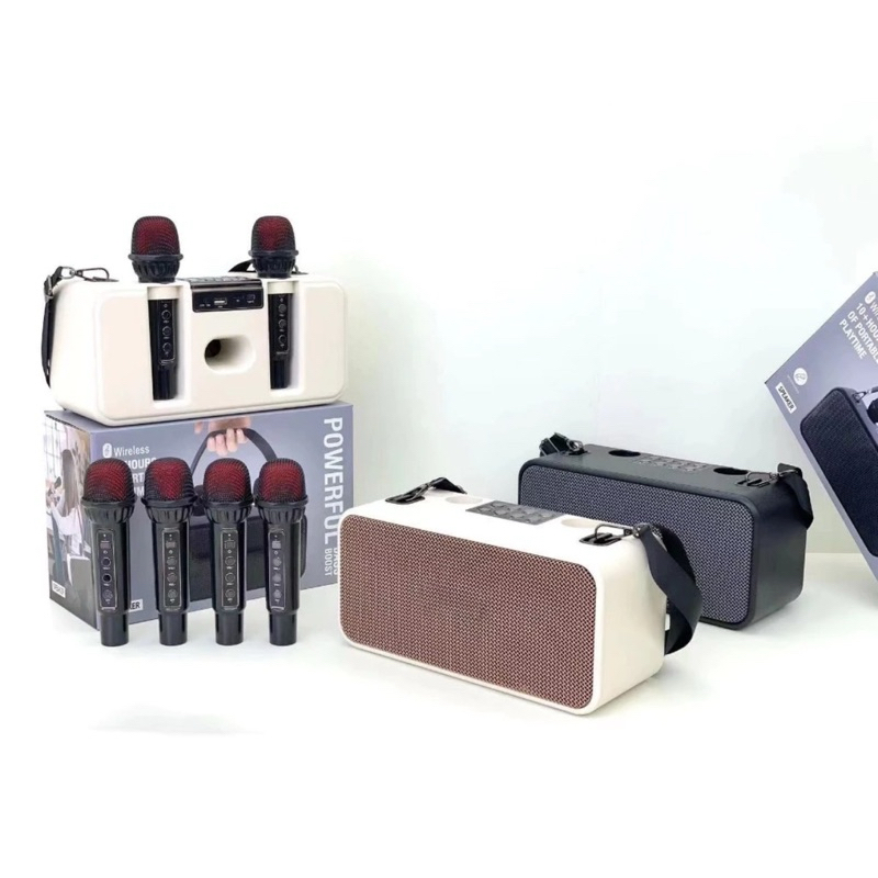 (ปรับแอพคโค่ไมค์ได้) ลำโพงบลูทูธ รุ่น 186Proคาราโอเกะ ลำโพงพร้อมไมค์ Bluetooth มีพร้อมส่งในไทย มีแถมโลโก้ให้ค่ะ