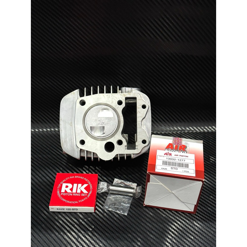 เสื้อสูบ125ลูก56มิล2วาล์วลูกคาเซ่พร้อมหลบวาล์วปลอกสูบใส่แคร้งเดิมได้เลยไม่ต้องขยายแคร้ง