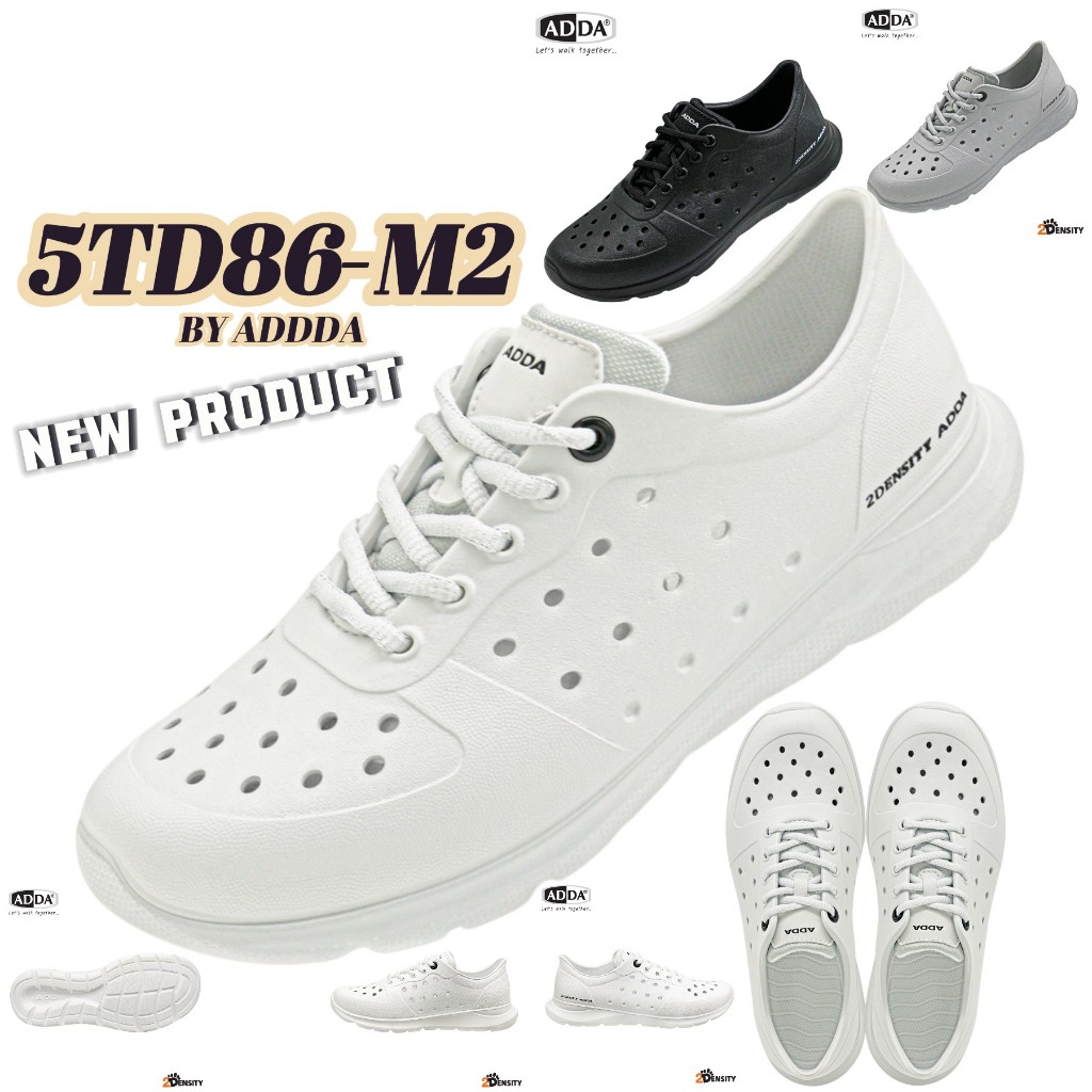 รองเท้าสปอร์ตผู้ชายADDAรุ่น 5TD86-M2 SIZE (7-10) 2DENSITY นุ่มสวมใส่สบายมเพิ่มความกระชับของแท้ 100 %