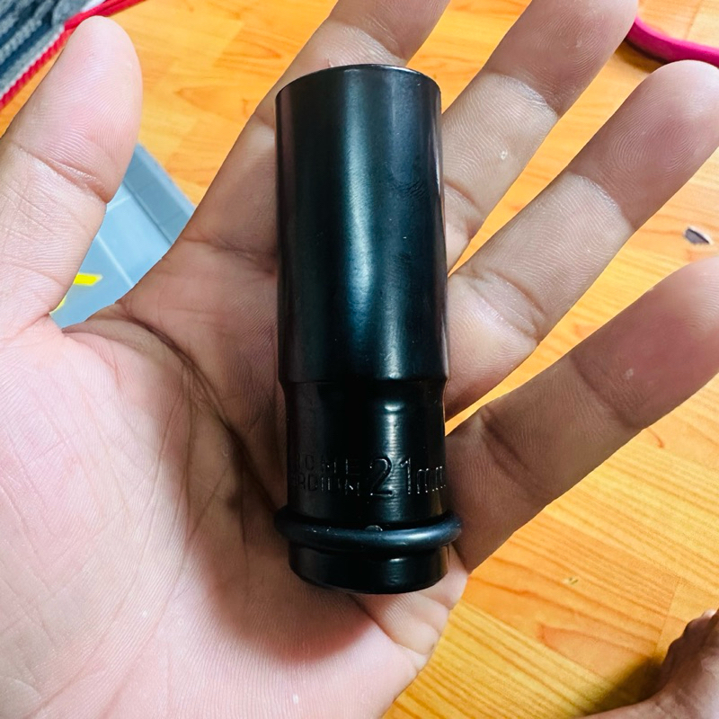 ลูกบล็อกลมดำถอดล้อ เบอร์ 21 ลูกบล็อกถอดล้อ 1/2" ยาว 80MM ลูกบล็อกถอดล้อ 21MM