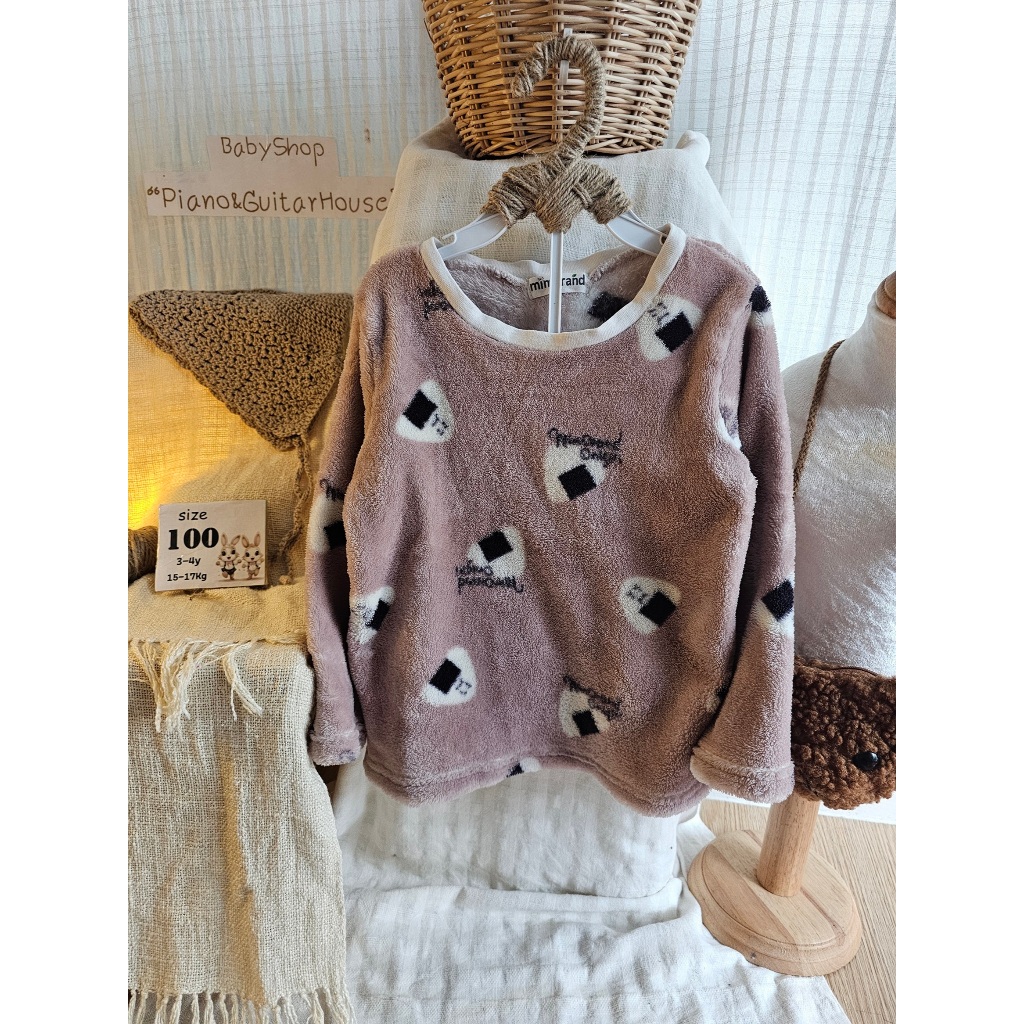 เสื้อกันหนาวขนนุ่มแบรนด์ mimorand รหัสT3600 ส่งต่อเสื้อผ้าลูกสาวแบรนด์ญี่ปุ่นมือสอง