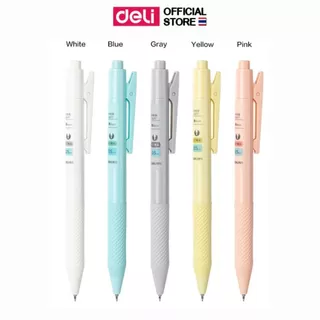 ปากกาเจล Deli รุ่น SA277 ปากกา หมึกสีดำ ปากกาแบบกด ขนาดเส้น 0.5mm (คละสีด้าม)(จำหน่าย 1แท่ง)