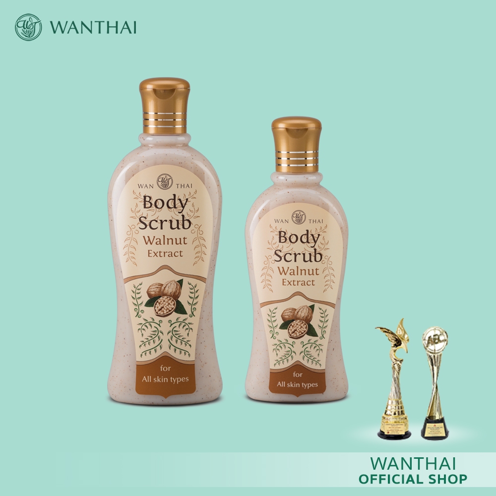 Wanthai (ว่านไทย) บอดี้สครับวอลนัท l ขจัดเซลล์ที่เสื่อมสภาพ สร้างเซลล์ผิวใหม่