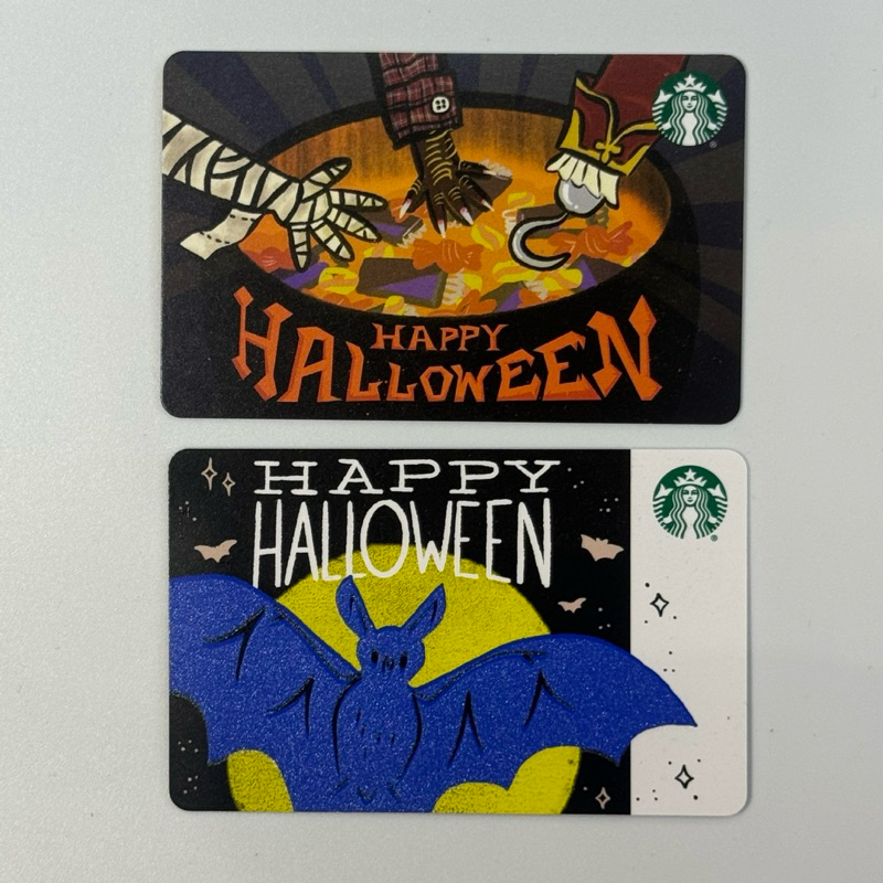 🇺🇸บัตรสตาร์บัคส์ อเมริกา ยังไม่ขูดพิน บัตรกระดาษ (starbucks card) Happy Halloween Collection