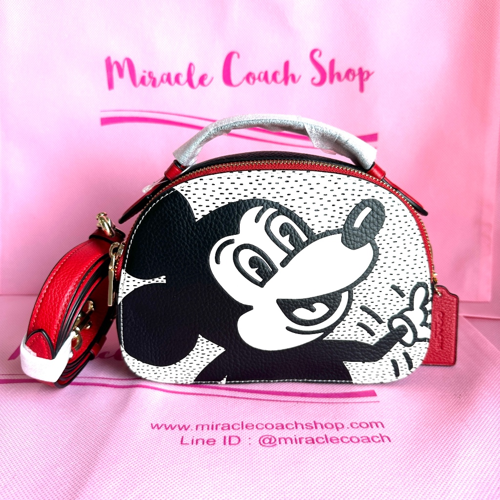 กระเป๋าถือ COACH แท้ รุ่น Limited Mickey Mouse COACH C7234 Disney Mickey Mouse X Keith Haring Serena