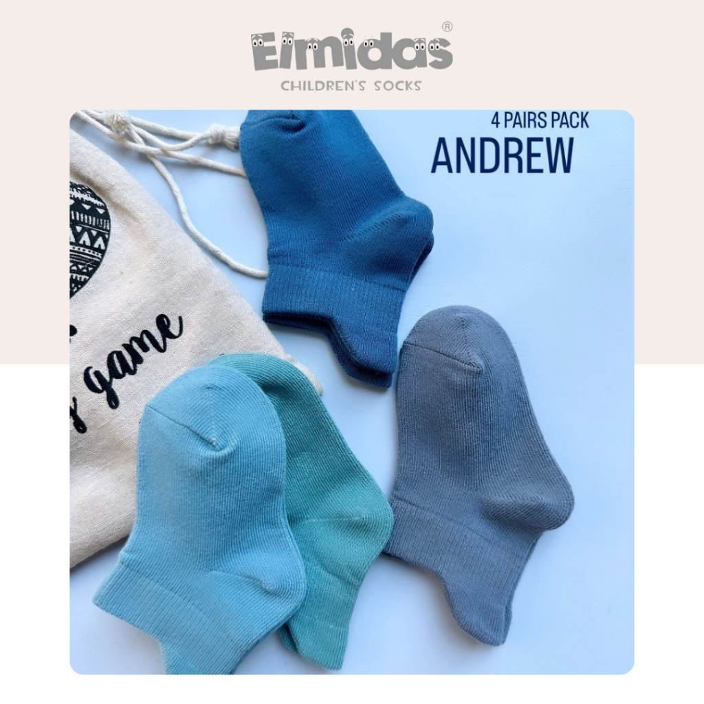 ถุงเท้าเด็ก Elmidas รุ่น Andrew (เซ็ท 4 คู่)