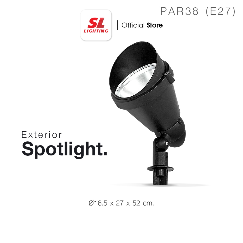 SL LIGHTING | Exterior Spotlight โคมไฟปักดิน PAR38 ขั้ว E27 รุ่น SL-12-5704/BK