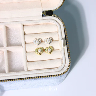 earika.earrings - white pearl stud collection รวมต่างหูแป้นไข่มุกขาวขนาดเล็กก้านเงินแท้ชุบทองคำขาว ผิวแพ้ง่ายใส่ได้