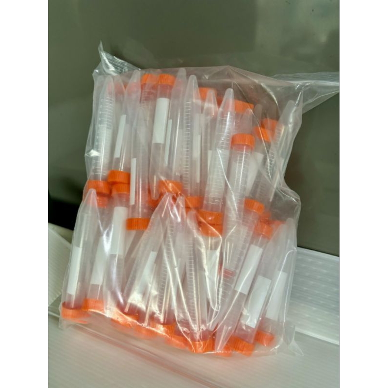 Centrifuge tube 15 mL  หลอดเก็บตัวอย่าง หลอดปั่น  หลอดปั่นเลือด หลอดเพาะเชื้อ conical tube 15 mL พร้