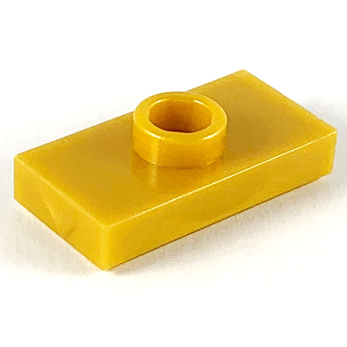 LEGO PART No: 15573 (ชิ้นส่วนเลโก้แท้) Plate, Modified 1 x 2 with 1 Stud with Groove and Bottom Stud Holder (Jumper) - รูปที่ 2