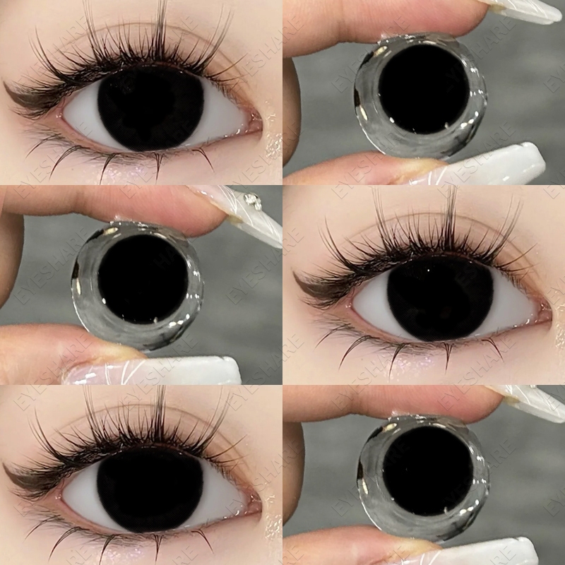 LensFine คอนแทคเลนส์สีฮาโลวีน สีดำ คอนแทคเลนส์ลายต่างๆ สามารถใช้ได้ 1 ปี 14.5mm. จัดส่งฟรีทั้งร้าน