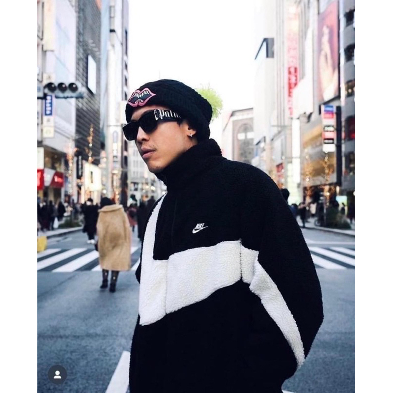 [พร้อมส่งในไทย🇹🇭] เสื้อแขนยาว ใส่ได้2ด้าน Nike Big Swoosh Reversible Boa Jacket ของแท้ 100%