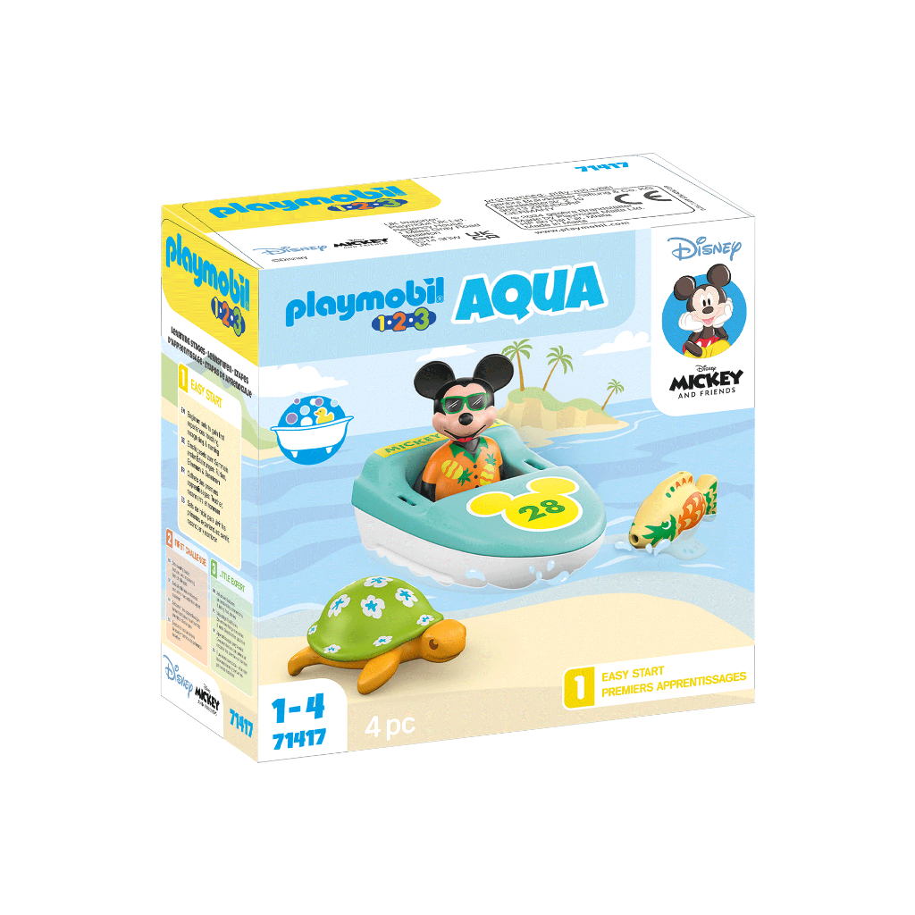 (ของเล่นชิ้นใหญ่สำหรับเด็กเล็ก 1 ขวบขึ้นไป Playmobil 1.2.3) Playmobil 71417 123 อควา & ดิสนีย์ มิกกี้ส์โบ๊ททัวร์