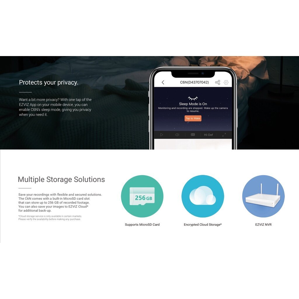 EZVIZ กล้องวงจรปิดไร้สาย 2MP พูดคุยโต้ตอบได้ รุ่น C6N (A0-1C2WFR) - แบบเลือกซื้อ