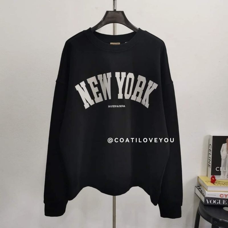 SCOTCH​ &​ SODA OVER​SIZE​D​​ SWEATSHIRT~ N​ E​ W​ Y​ O​ R​ K ~