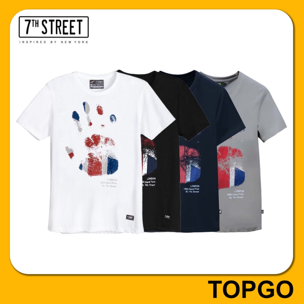 7th Street เสื้อยืด แนวสตรีท รุ่น มือ (ขาว,ดำ,กรม,เทา) OHD001,OHD002,OHD016,OHD103 ของแท้