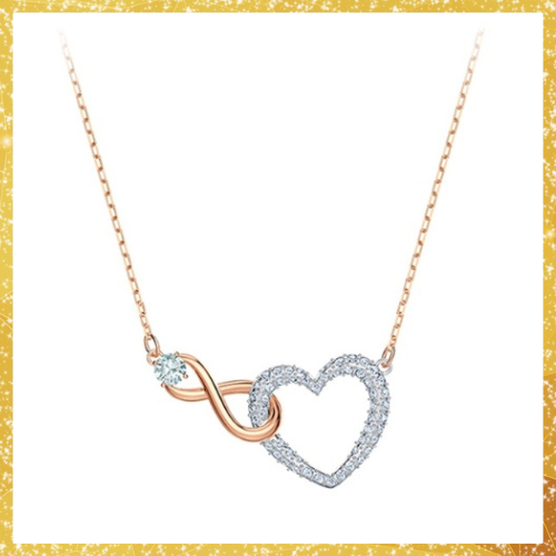 สร้อยคอจี้รูปหัวใจ Infinity Heart สร้อยคอพร้อมจี้ผู้หญิง ของขวัญสำหรับคนพิเศษ พร้อมส่ง ราคา ถูกที่สุด ดีลบีเคเค