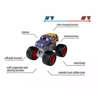 โมเดลรถเหล็ก majorette (รถเปลี่ยนสีได้) MONSTER ROCKERZ GOLOR CHANGERS มาจอเร็ตต์ รถบิ๊กฟุตคัลเลอร์เช้นเจอร์ MJ53056S10