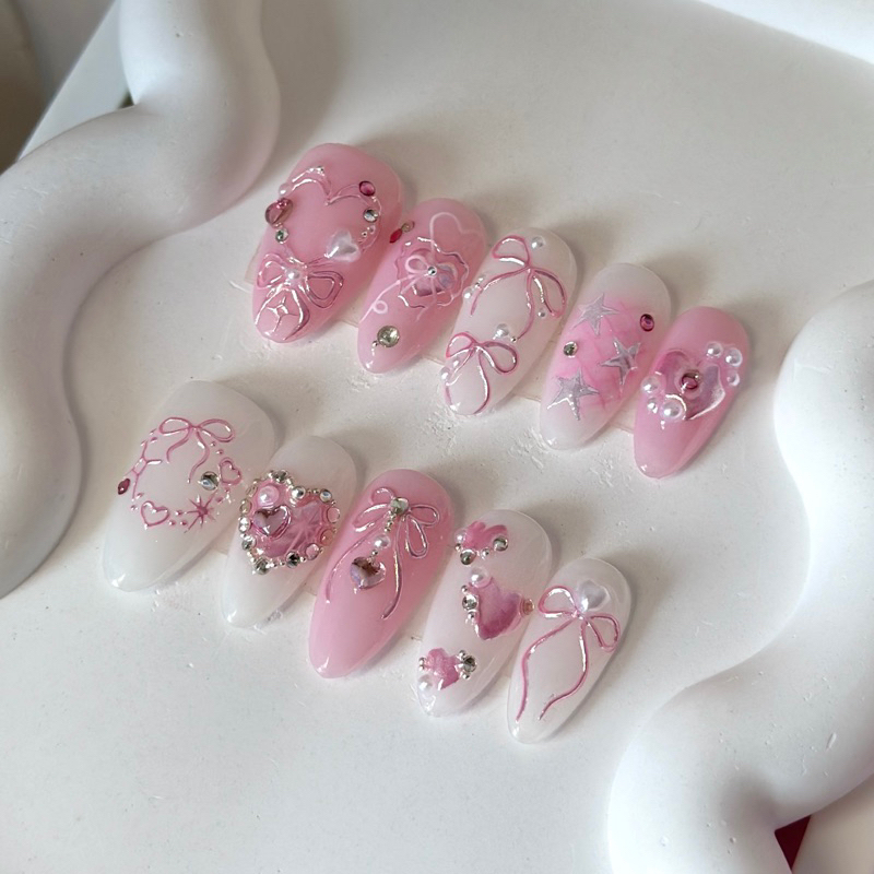 เล็บปลอม pvc nails 183 ( ถ่ายรูปจากงานจริงทุกชิ้น )