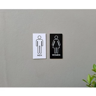 Plastwood TOILET Sign ป้ายสัญลักษณ์ ป้ายพลาสวูด : ชาย / หญิง / ผู้พิการ / ชาย-หญิง / ห้องน้ำรวม #PLWTS