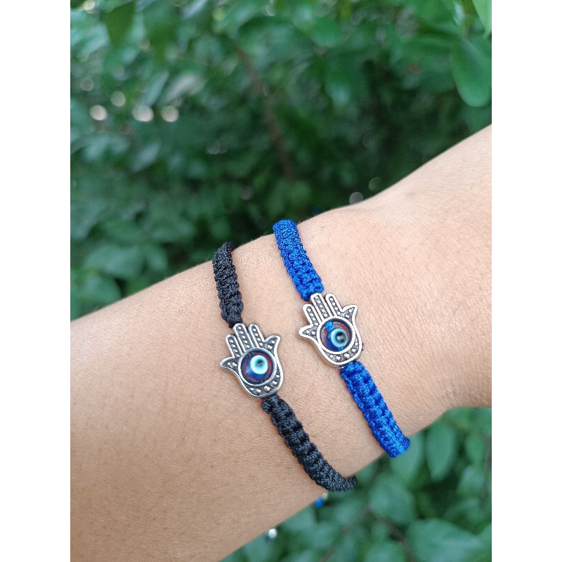 สร้อยข้อมือเชือก กำไลข้อมือEvil Eye+Hamsa 🇹🇷
