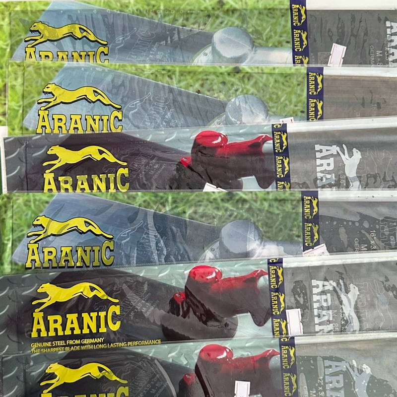 [โค้ดลด 15%] ใบมีดตัดหญ้าอย่างดี ตราเสือขาว Aranic ยาว 12“/14”/16“/18” ผลิตจากเหล็กกล้านำเข้าจากเยอรมนี