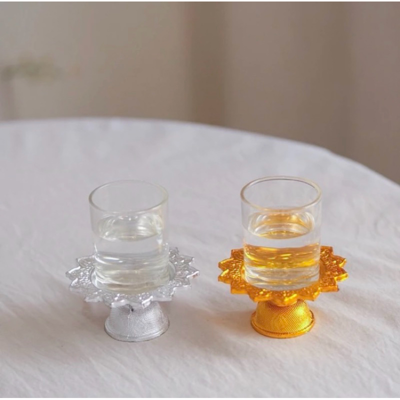 ชุดพานจิ๋ว+แก้วน้ำ สำหรับตั้งบูชา