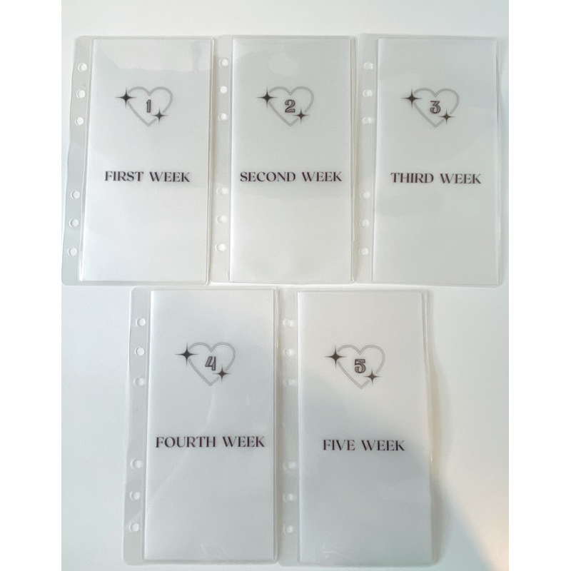 สมุดออมเงิน ซองใส่เงิน แบบรายสัปดาห์ 5 week