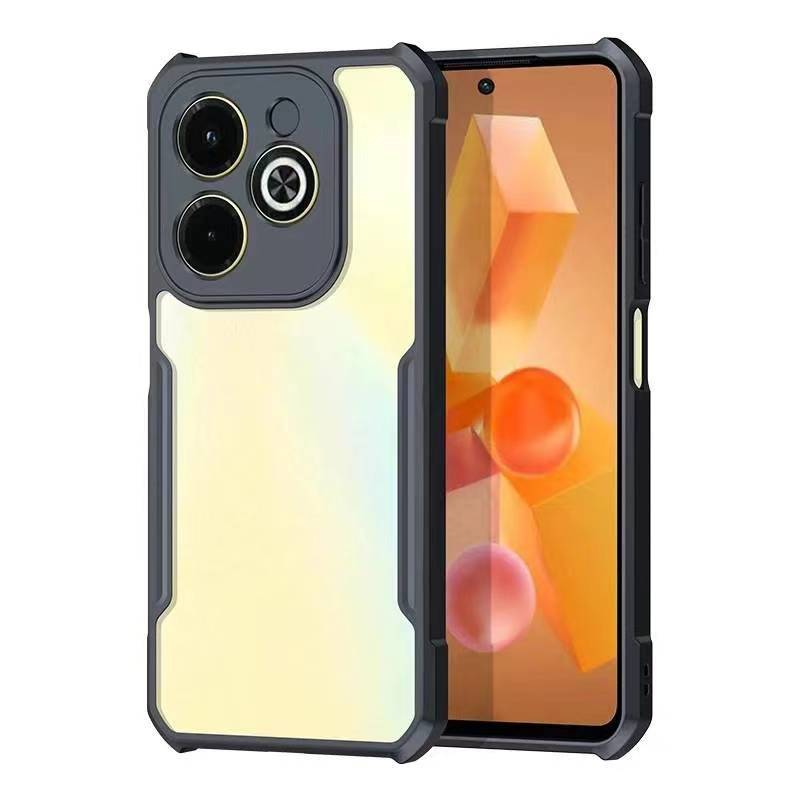 infinix hot 40/infinix hot40 Pro(พร้อมส่งในไทย)เคสกันกระแทกขอบสีหลังใสInfinix Hot 40/Infinix Hot40 P