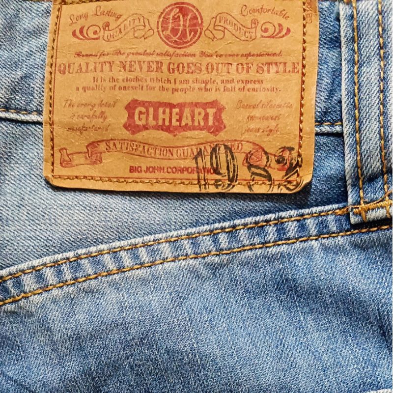 กางเกงยีนส์ขาสั้น GLHEART BY BIG JOHN แบรนด์คุณภาพญี่ปุ่นมือสองสภาพใหม่