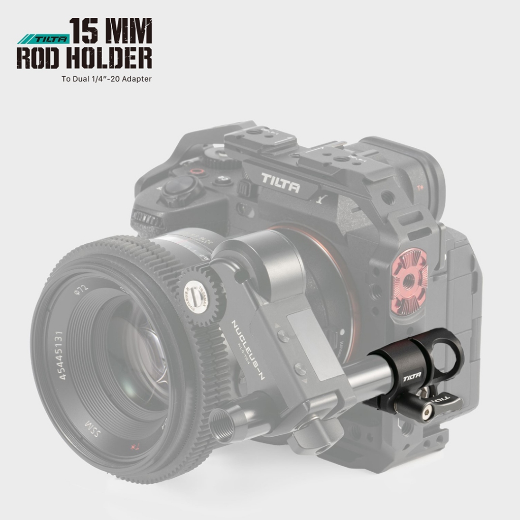 TILTA 15mm Rod Holder to Dual 1/4″-20 Adapter