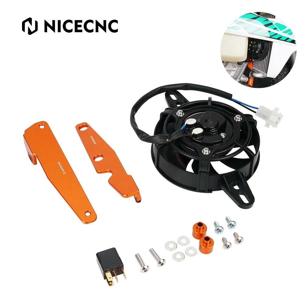 NiceCNC ชุดพัดลมหม้อน้ำ For KTM 250 300 350 450 500 EXC F XC-W XC-F SXF 2017-2022 2023