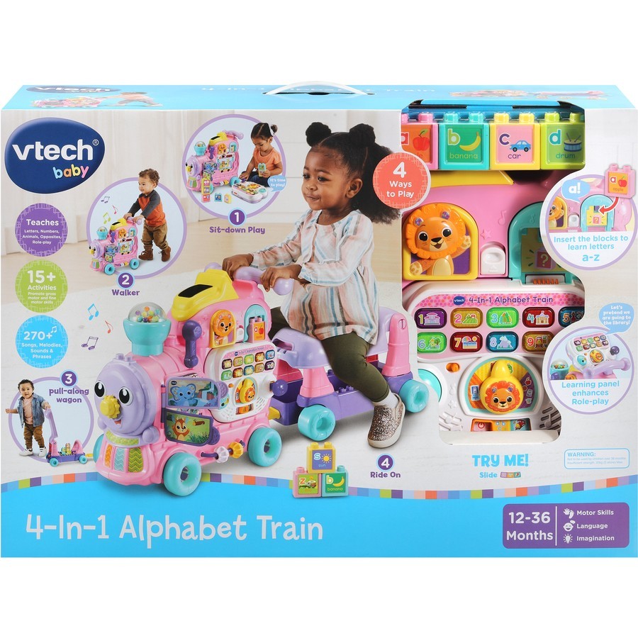 VTech 4-in-1 Alphabet Train Pink
