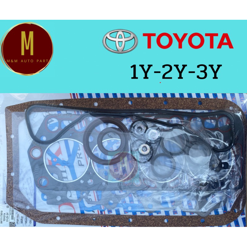 ประเก็นชุดใหญ่ TOYOTA 1Y-2Y-3Y(ฝาไฟ)YN56 YU60(88.0 MM) ยี่ห้อ oshikawa