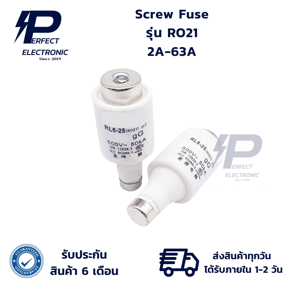 RO21 Screw Fuse สกรูฟิวส์ 2A-63A  (รับประกันสินค้า 6 เดือน) มีสินค้าพร้อมส่งในไทย