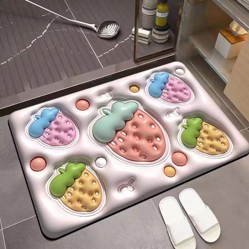 พรมเช็ดเท้า ลายการ์ตูน 3D น่ารักมาก ขนาด40x60cm ราคาถูก พร้อม