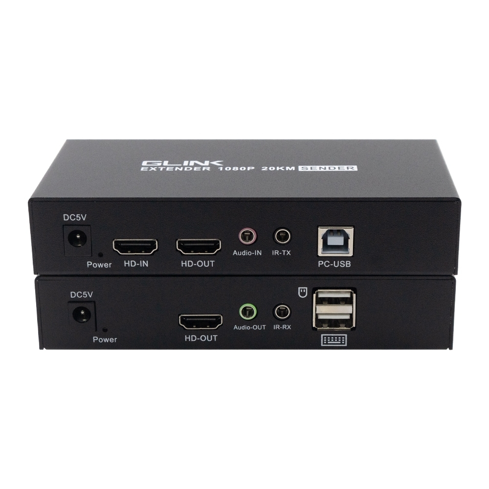 อุปกรณ์แปลงสัญญาณจาก HDMI+USB เป็น Fiber Optic รุ่นGlink GLK-GCVT-06S