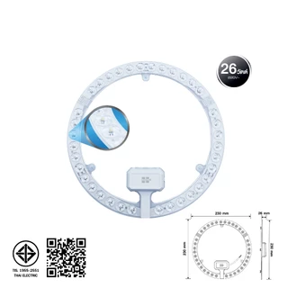 HI-TEK โคม/หลอด LED แบบกลม 220V แสงขาว พร้อมเลนส์