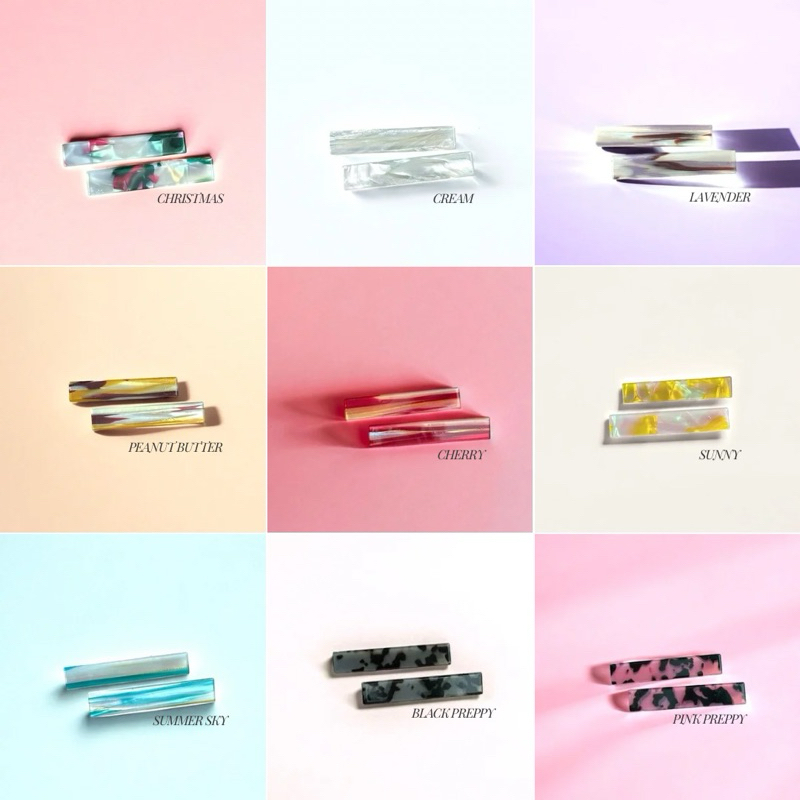 the barrette กิ๊บติดผม ใส่ชื่อได้ ตกแต่งกลิตเตอร์