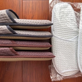 รองเท้าสลิปเปอร์รังผึ้งฟรีไซด์ เกรดโรงแรม หนึ่งคู่ T1สีขาว T2 สีน้ำตาล T3 สีเทา