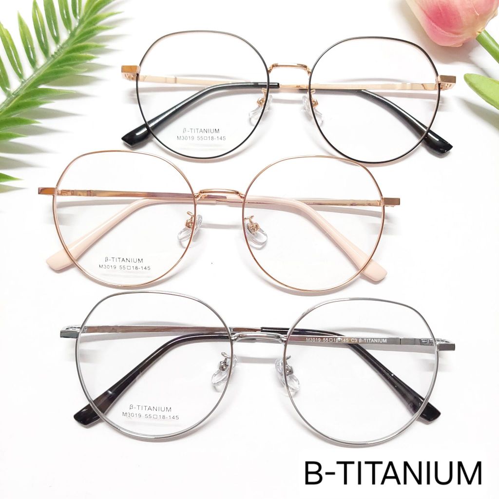 M3019 แว่นตาไทเทเนี่ยม B-titanium แข็งแรง ทนทาน สั่งตัดเลนส์ได้ แว่นตา