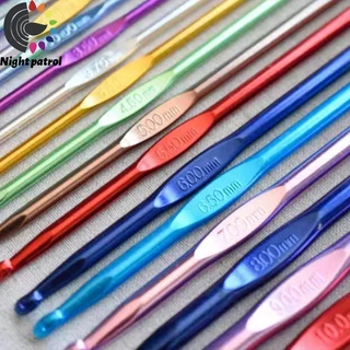 เข็มถักโครเชต์ อะลูมิเนียม หัวเดียว ขนาด2.0-10.0 MM
