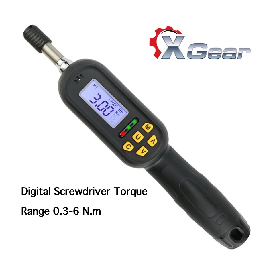 XGEAR ไขควงทอร์คดิจิตอล 0.3-3 N.m 1.77-26 in.lb0.14-2.21ft.lb2.03-30.59kg.cm