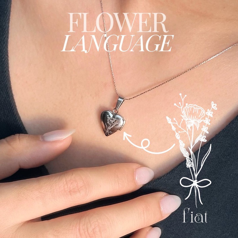 📍ผลิต 5-7 วัน📍• flower language locket • ทำช่อดอกไม้ชื่อตัวเองหรือคนพิเศษ สร้อยคอล็อกเก็ตหัวใจ